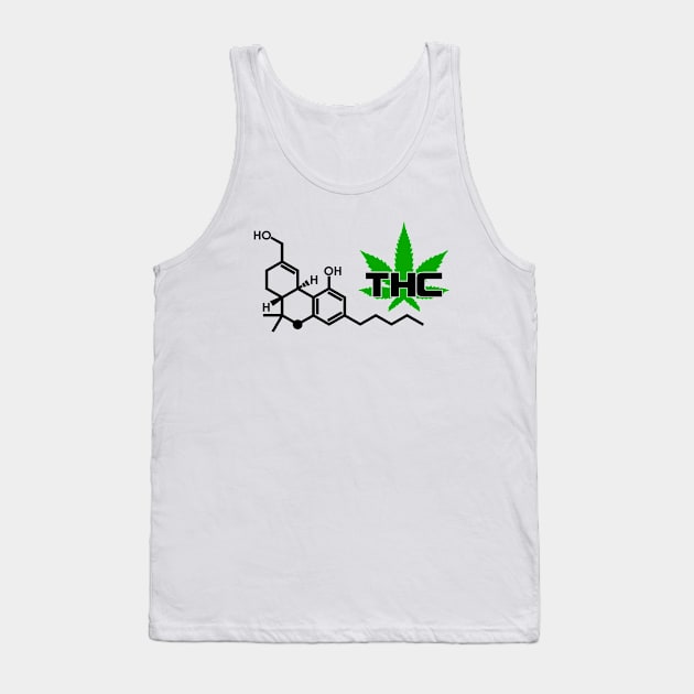 THC Molecule Tank Top by Illustrious Graphics 